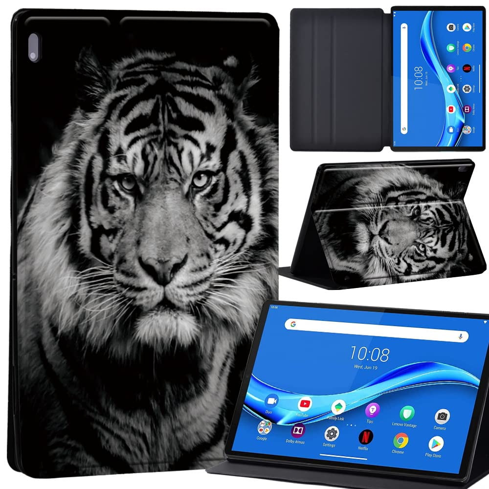 Case For Lenovo Tab M10 FHD Plus 10.3 inch (TB-X606X TB-X606F) Leather Case with Auto Wake-up, Flip Case for Lenovo Tab M10 FHD Plus Cover (Tiger)
