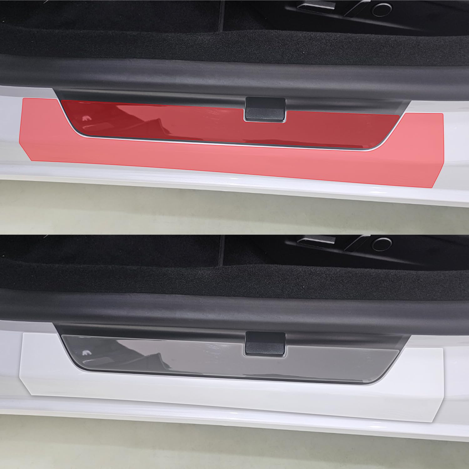 Photo 1 of (4pcs in 1 Set) Tesla Model 3 Highland 2024 2025 Door Sill & Door Step Scuff PPF Film, Wrap, Scratches, Paint Prototection Film