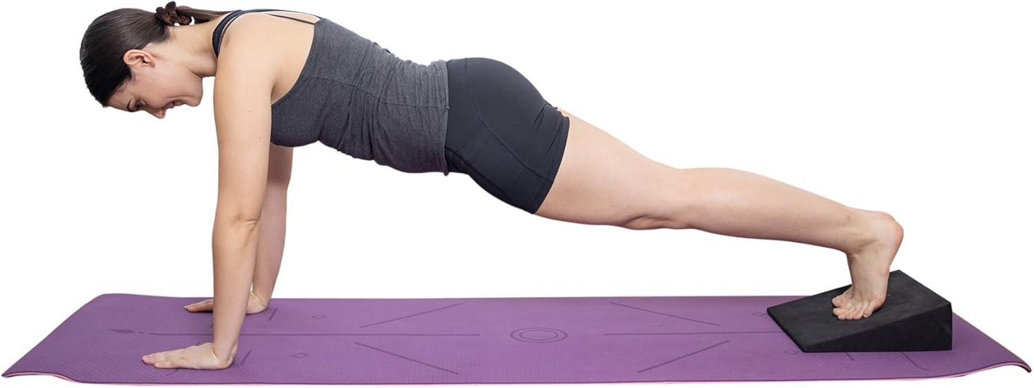 Lumia Wellness 12" Foam Incline Slant Board - Adjustable Height EVA Foam Wedge for Leg, Calf, Ankle, and Foot Stretching - 4 pc Set : Sports & Outdoors