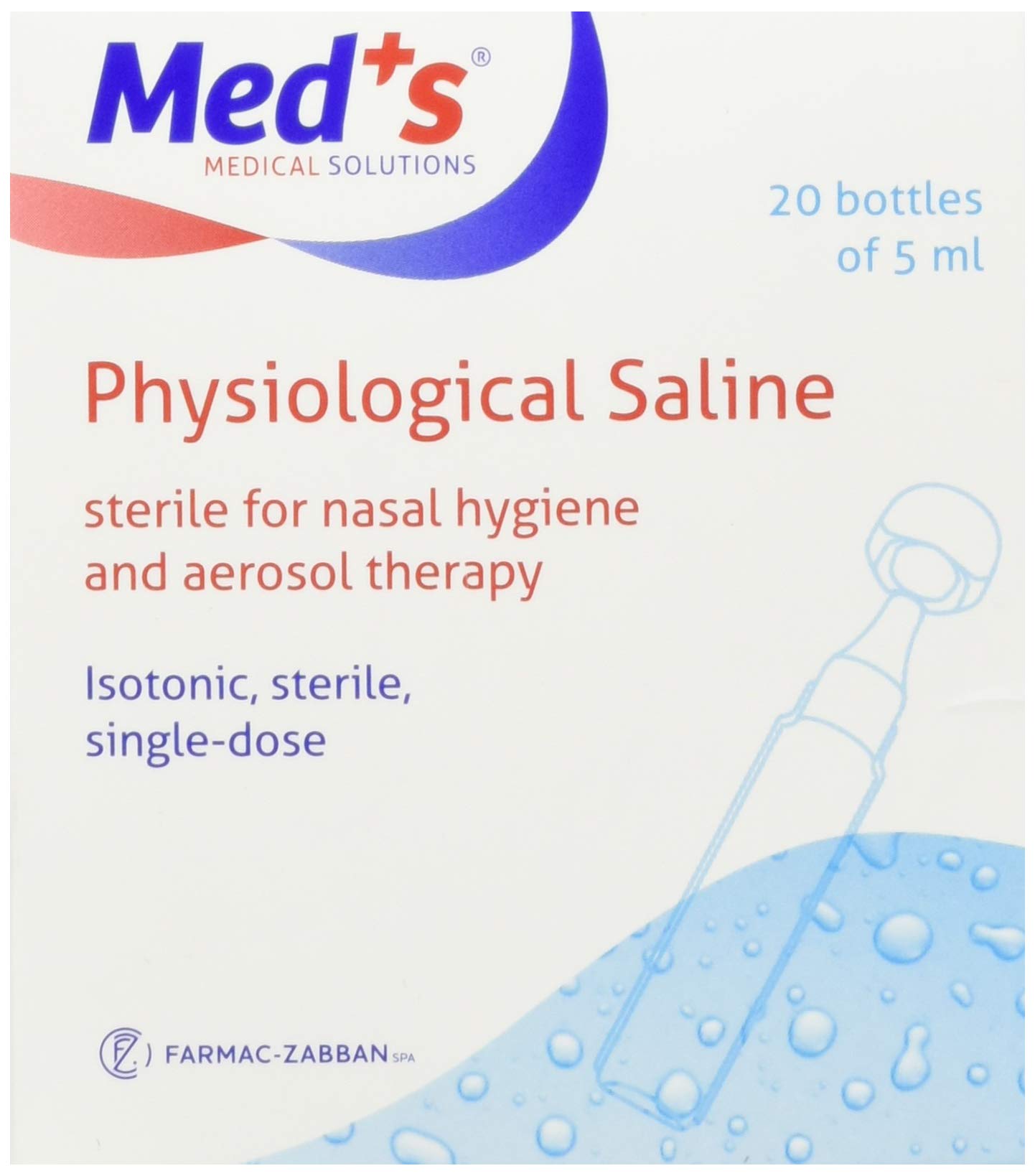 Sterile Physiological Solution For Nasal Hygiene 20 Vials 5 ml