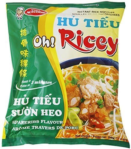 Oh! Ricey Instant Rice Noodles Hu Tieu Suon Heo Soup (Spareribs Flavor) - 2.5oz (Case of 24) by Oh Ricey