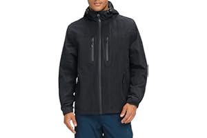 CAMEL CROWN Men's Waterproof Shell Jacket Windbreaker Hooded Rain Coat for Outdoor Hiking Climbing Traveling