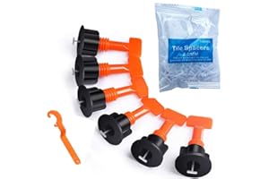 Tile Leveling System Kit with 100pcs Tile Leveler Installation Tool, 600pcs 2mm Tile Spacers and 2pcs Wrenches, Reusable Floo