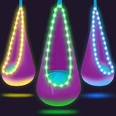 Light Up Swing Chair Hammock Chair Indoor Outdoor for Kids Pod with LED Lights, Soft and Safe, 176 lb. Load Capacity, Easy Installation, Perfect for Bedroom, Garden, and Playroom (Purple)