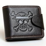 Everyday Better Life One Piece Anime Pictures Designed Men's Bi-fold Cartoon Wallet