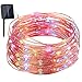 GDEALER Solar String Lights 100LED 33ft Copper Wire Lights Waterproof Starry Fairy String Lights Ambiance Lighting for Outdoor Landscape Patio Garden Bedroom Christmas Party Wedding