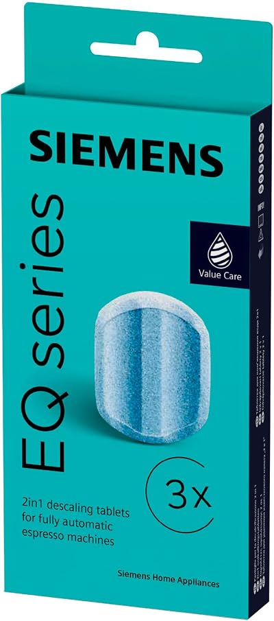 Siemens Descaling Tablets TZ80002A Pack of 3 for EQ Series Coffee Machines