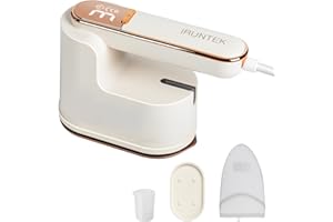 iRUNTEK 2-in-1 Steam Iron & Clothes Steamer, 20s Fast Heat Up, Upgraded Leak-proof Design, Large Soleplate, Wrinkle Remover with LED Display, Handheld Garment Steamer for Home, Travel, and Office Use