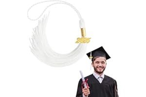 QONCV White Tassel Graduation,Class of 2025 Tassel Graduation Tassel,2025 Cap Tassel for Graduation Cap,Charm Ceremonies Accessories for Graduates,Graduation Gown Decoration Tassel Cords for Graduation