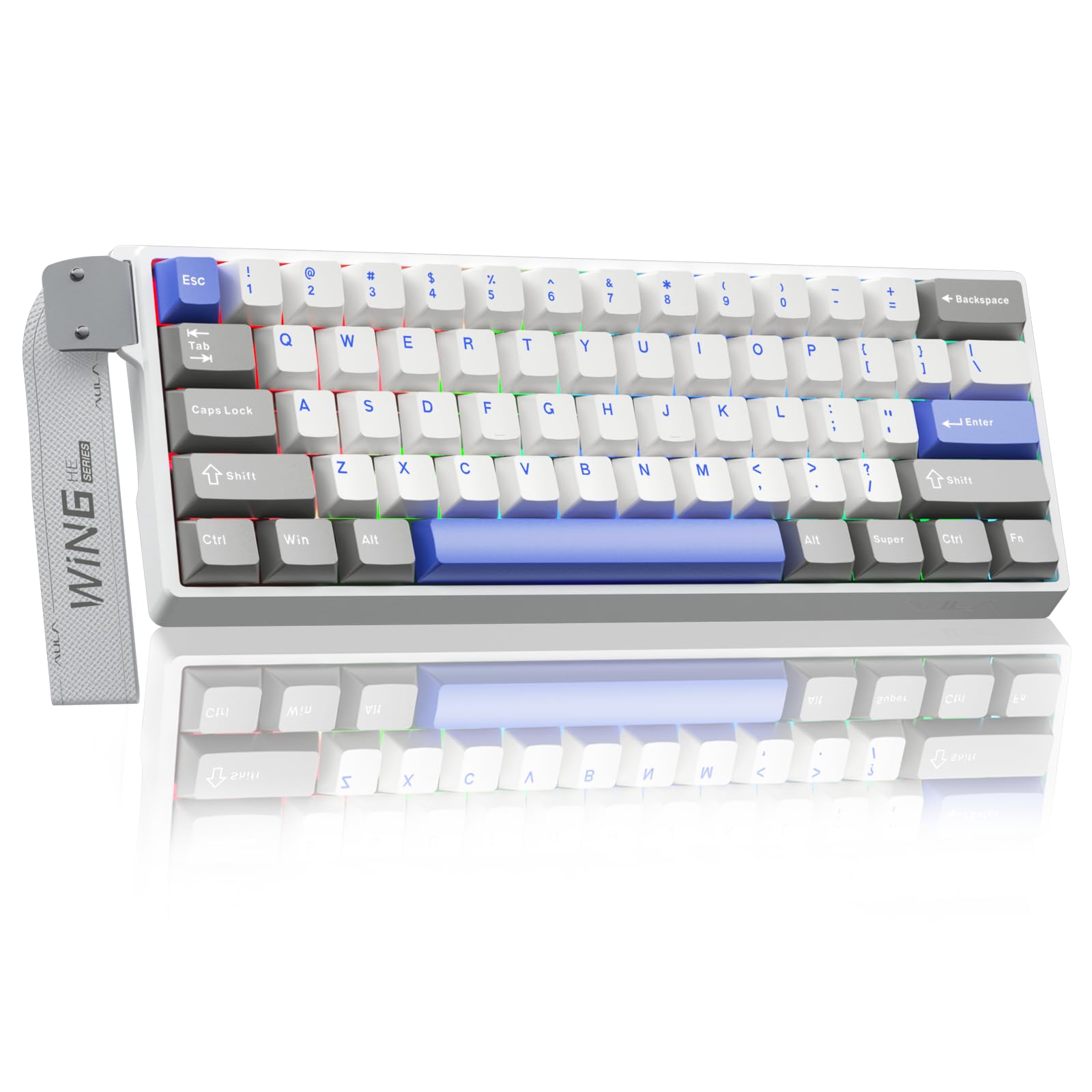 AULA WIN60 HE MAX - 60% Mechanical Gaming Keyboard Wired, Hall Effect Magnetic Switches Hot Swappable, Adjustable Actuation Rapid Trigger Mode, 8000 Hz Polling Rate, 60 Percent Keyboard Compact Design