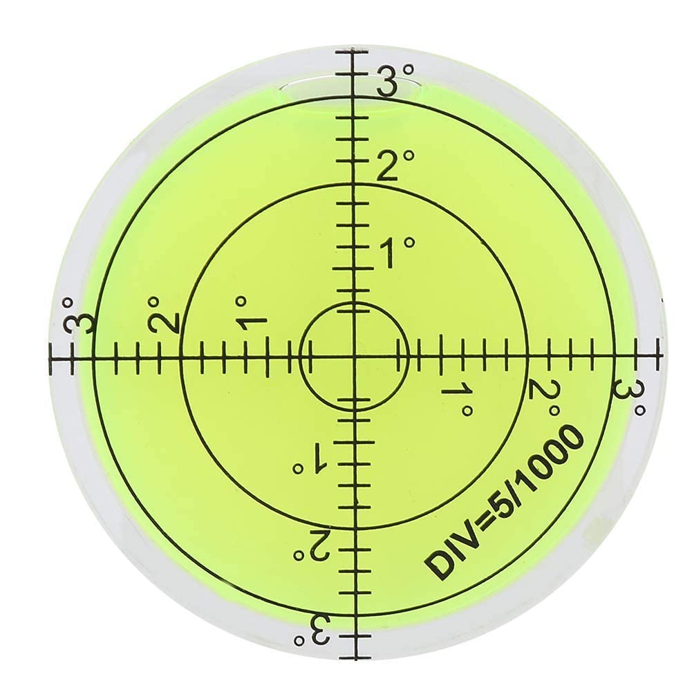 Fafeicy Circular Bubble Level,60mm Diameter Round Bubble Spirit Level Measuring Instrument with Scale,Accuracy 20-30°,6×6×1.2cm