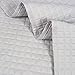 HollyHOME Luxury Checkered Super Soft Solid Single Pinsonic Quilted Bed Quilt Bedspread Bed Cover, Grey, Twin
