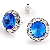 Star Light Crystal Jewelry | Colorful Rhinestone Pierced Earrings for Dance, Pageant, Prom, Performance, Wedding or Special Event