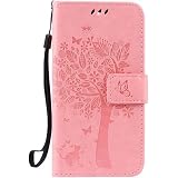 Coque Huawei P8 Lite 2017, Queenbox Couverture du support Rétro Floral Butterfly