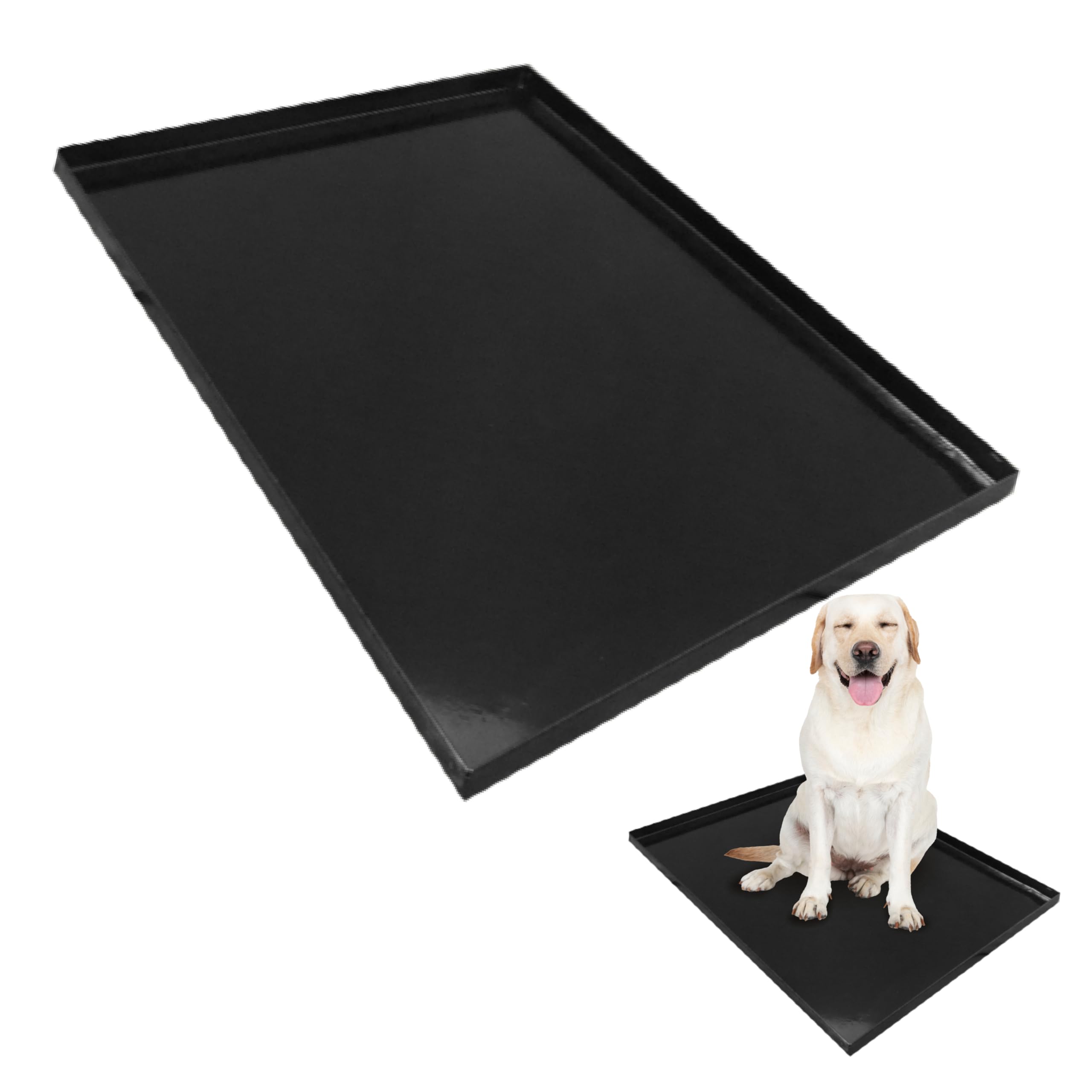 Ellie-Bo Replacement Black Galvanised Metal Tray for 42 inch X-Large Dog Cage Crate