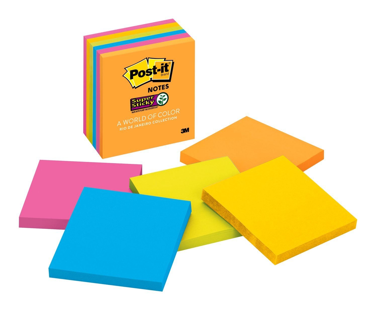 Postit Super Sticky Notes, 3 in x 3 in, Rio de Janeiro