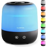 Clarston Humidifiers for Bedroom, 2L Cool Mist Humidifier, 24dB Quiet Sleep | 25H Runtime, Easy to Top Fill &amp; Clean, Humidification for Baby Nursery &amp; Plant, 360&deg; Nozzle for Large Room, Nightlight,No BPA
