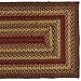 IIHF Home Decor | Cinnamon Premium Braided Collection | Primitive, Rustic, Farmhouse | Jute/Cotton | 30 Days Risk Free | Accent Rug| Wine, Natural and Shade of Browns | 4'x6' Rectangle