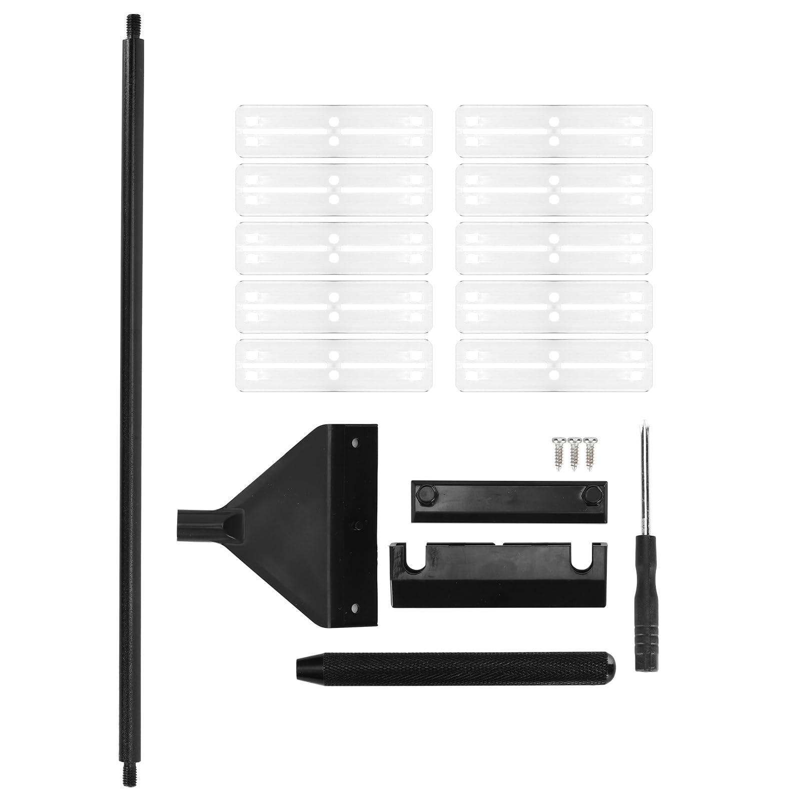 Aquarium Algae Acraper Aluminum Alloy Fish Tank Glass Scraper with Detachable Pole 10 Blades for Glass Aquarium Fish Tank(S)