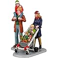 Lemax Family Holiday Shopping Set of 2 - Christmas Village Figurine - Red, Green, White
