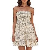 EG CHRIS G Summer Dresses for Women Strapless Tube Top Mini Dresses Beach Boho Sundress 2025