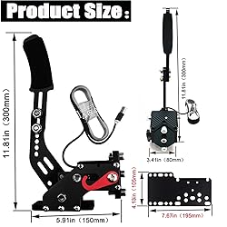 Obokidlyamor 64Bit PC USB Handbrake For 2 IN 1
