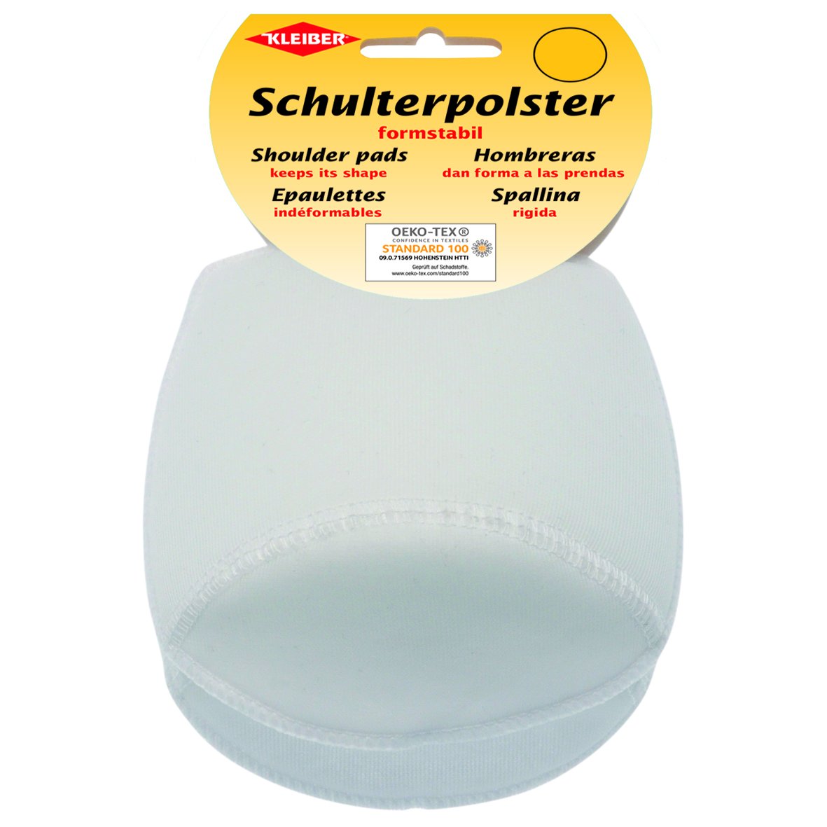 Kleiber KR 3 Shoulder Pads without Hook and Loop Strap Raglan 50% Polyamide White 16 x 11 x 5 cm