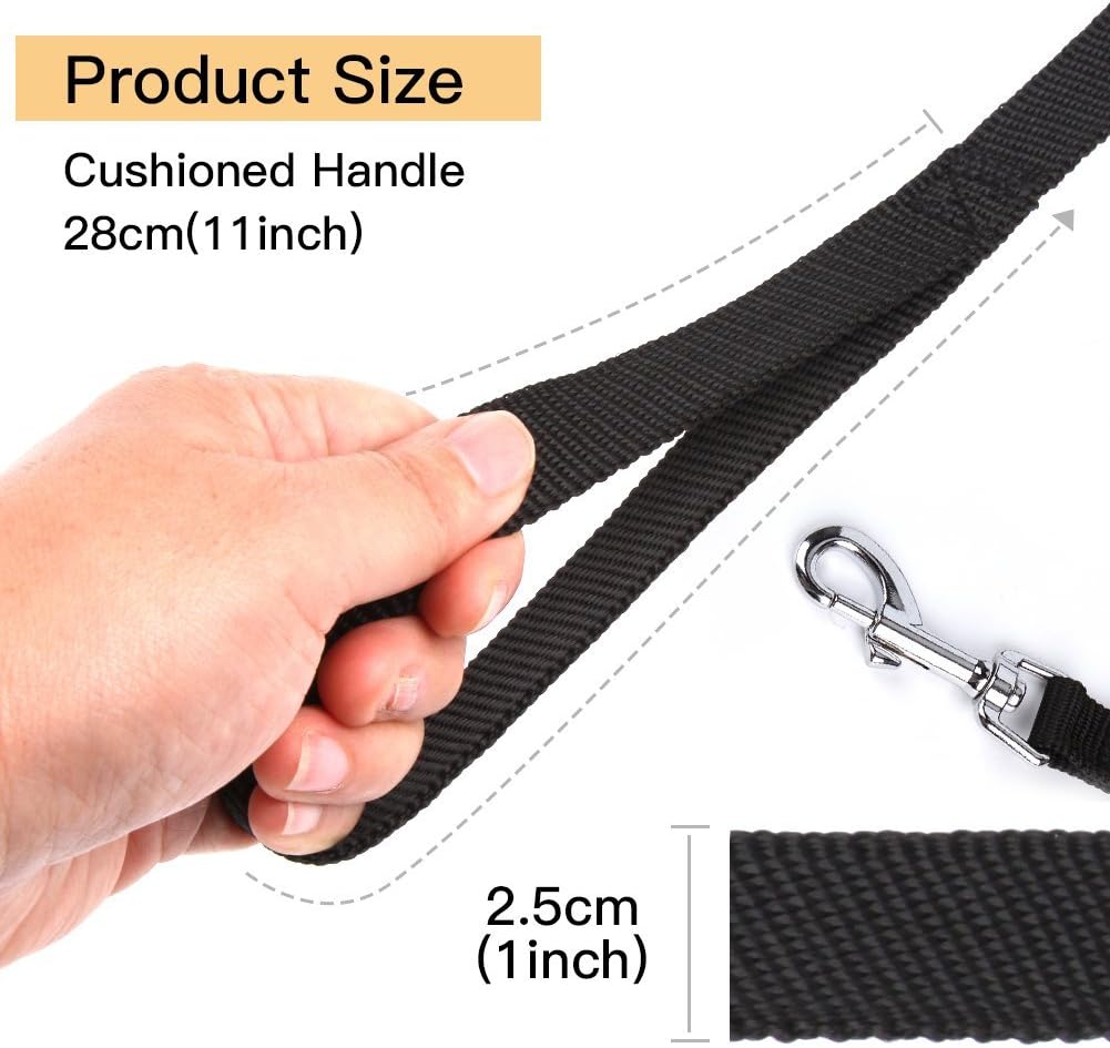 20ft (6M) Dog & Horse Training Lunge Lead. Dog Leads Training Leash for Camping Tracking Training Obedience Backyard Play 15m 50ft Long Nylon (6m / 20 Foot, Black) - Image 3