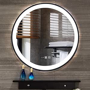 Espejo de baño LED Espejo de Belleza Espejo Redondo Inteligente nórdico