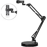 Max 21-inch Adjustable Universal Stand for Digital Microscopes (Only Stand) | 360&deg; Rotating Arm &ndash; Table Clamp &ndash; Supports Up to 6cm Diameter USB/WiFi Microscopes &ndash; Ideal for Lab, Electronics, and DIY