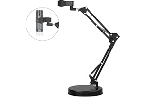 Max 21-inch Adjustable Universal Stand for Digital Microscopes – 360° Rotating Arm, Table Clamp Included – Supports Up to 6cm