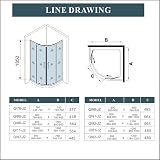 Xinyang 900x900x1850mm Quadrant Shower Enclosure 6mm Easy Clean Glass Sliding view 5