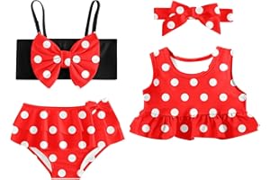 Ahegao 6M-3T Baby Girls Swimsuits for Toddlers Kids 3pcs Bathing Suits Bikini