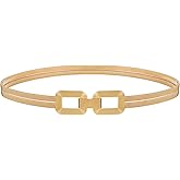 JASGOOD Skinny Metal Elastic Waist Belt for Women Stretch Thin Belt for Dresses