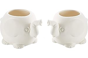 New Hampshire Craftworks The Little Lovable Elephant Succulent Planter - Set of 2 - Paint Your Own Ceramic Keepsake
