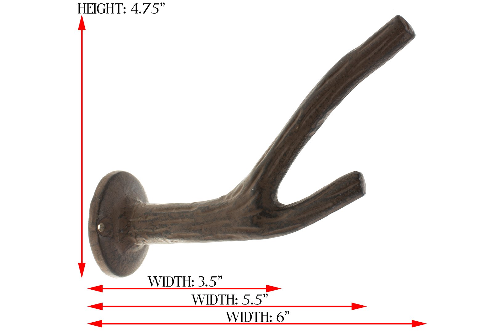 Cast Iron Branch Wall Hook Wall Rack Wall Mounted Coat Hook