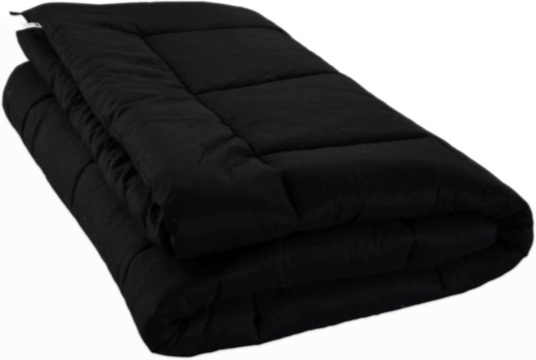 Toodou Soft Thick Quilt Down Alternative King Comforter For All Season, Luxury Hotel Collection Reversible Duvet Insert With Corner Tab, Black