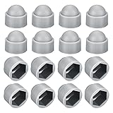 uxcell 150pcs M12 Grey Polyethylene Hex Nut Cover