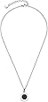 Leonardo Jewels Orecchini A Lobo Matrix In Acciaio Inox E Vetro Sfaccettato Nero, Regalo In Sacchetto Di Velluto