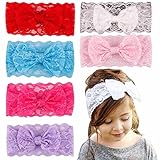 Ms.Gaga 7PCS Girl Baby Headband Toddler Lace Bow Flower Hair Band Accessories