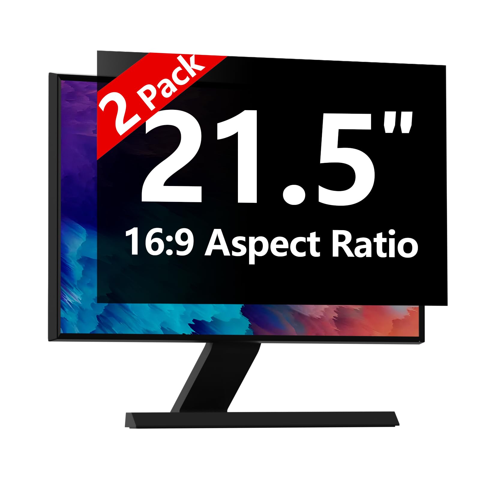 Photo 1 of ?2-Pack? 21.5 Inch Computer Privacy Screen for 16:9 Monitors with Anti-Spy Anti-Glare Filter, Blue Light Blocking & Eye Protection, Removable Anti-Scratch HD Clarity Screen Protector