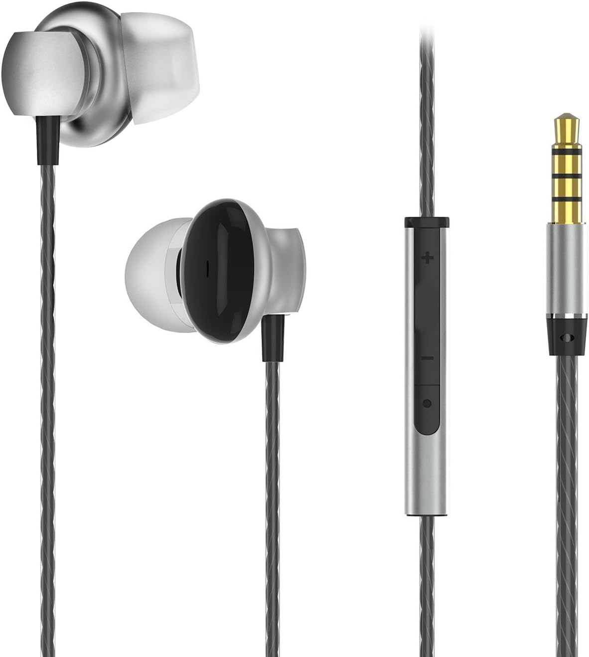 Frizione Headphones, Wired Earbuds, Metal Earphones, Noise Isolating Headset, Stereo Bass Headphone, In Ear Earbuds with Mic