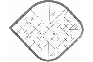 TSXIOUA Curved Corner Cutter Ruler, Quilting Sewing Ruler, Sewing Patchwork Template for DIY, Multifunctional Tool