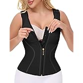 SHAPSHE Waist Trainer Corset for Women Tummy Control Sport Workout Body Shaper Vest for Women Postpartum Gym with Straps