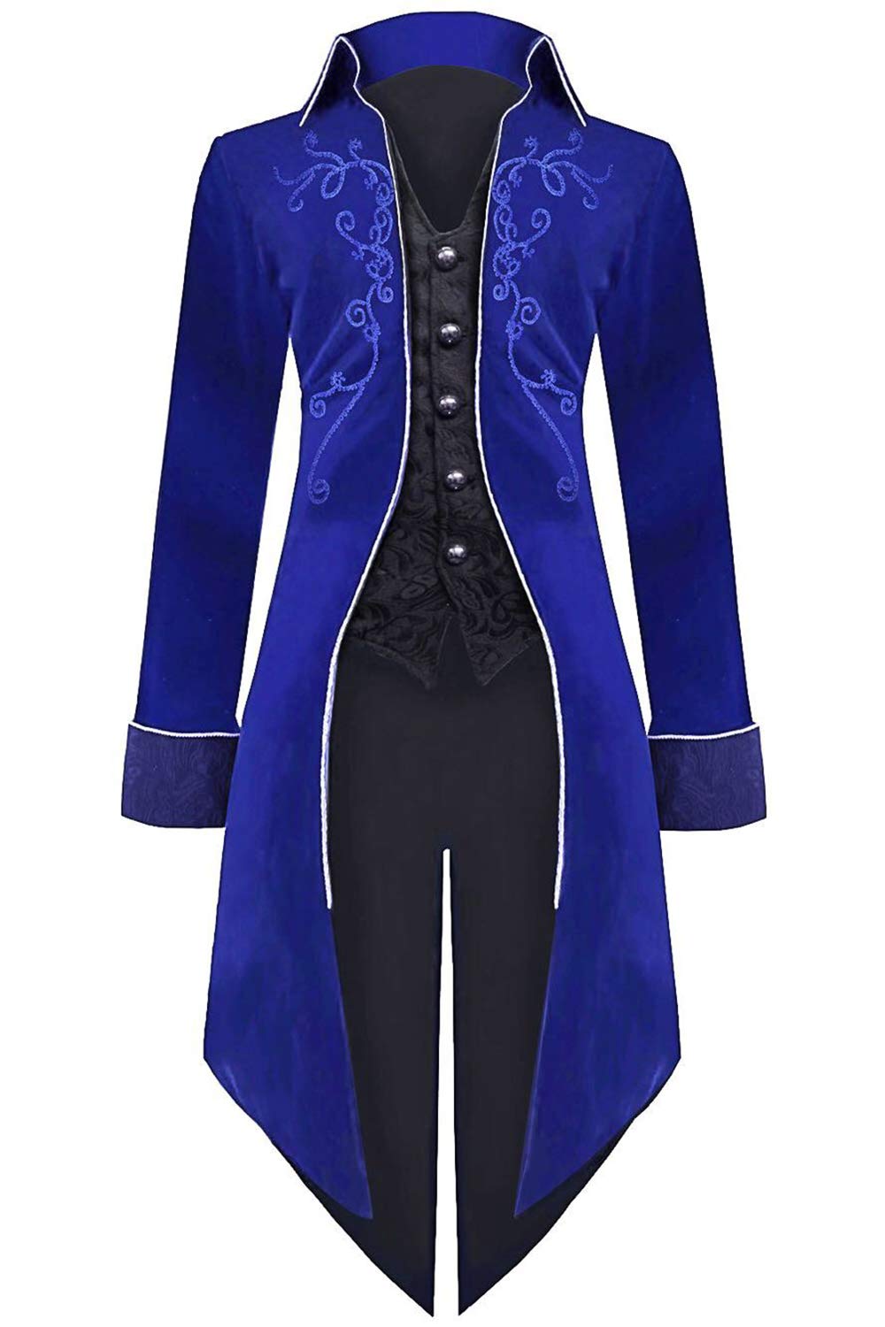 Medieval Steampunk Coat Halloween Costumes for Men Renaissance Pirate Vampire Gothic Vintage Witch Jackets