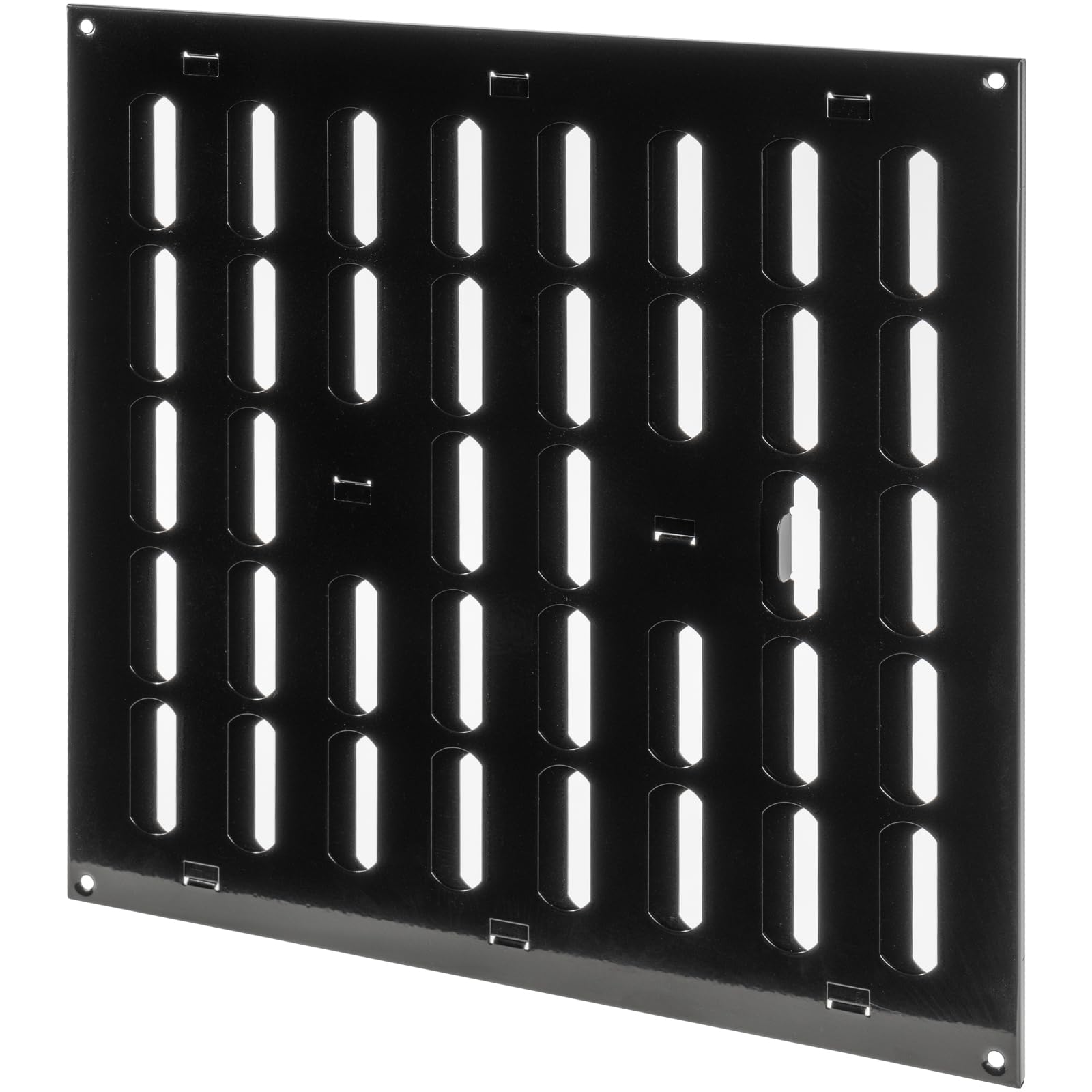 Repa Market 12" x 12" Inch (Outer Dimensions) Black Adjustable Air Wall Vent Cover - Indoor Outdoor Metal Grille Heating Cooling Ventilation for Home Garage Shed Open and Close Register (300 x 300 mm)