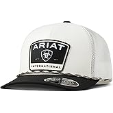 Ariat Men's White Flexfit 110 Trucker Cap with Rubber Patch