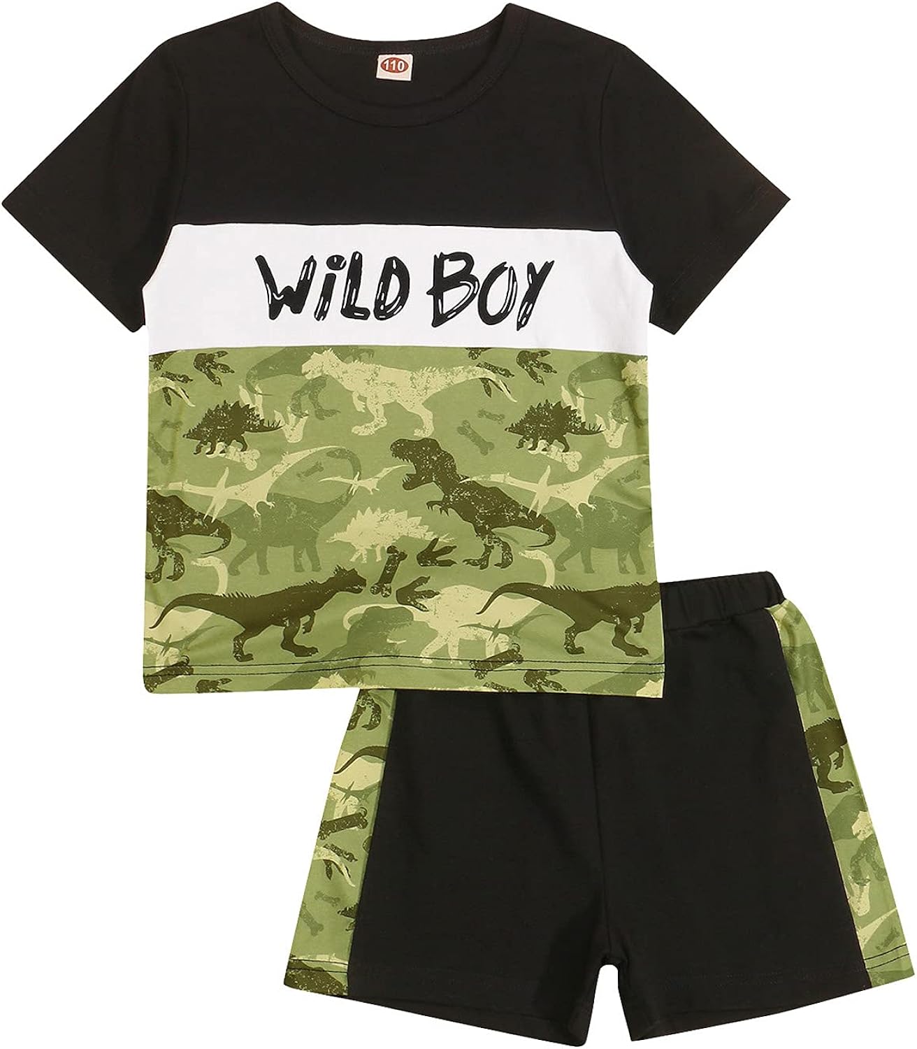 Ayalinggo Toddler Boy Dinosaur Shorts Set Short Sleeve Wild