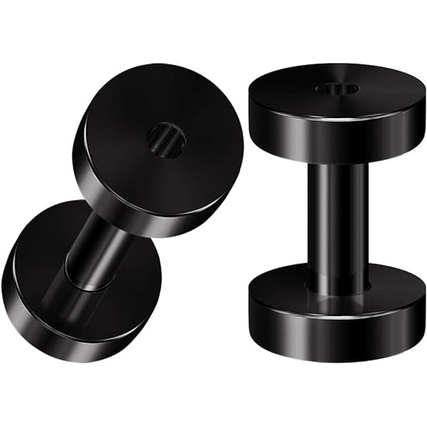 LongBeauty Stainless Steel Ear Tunnels – Screw Fit Flesh Plugs, Ear Gauges Piercing Jewelry (8mm-21mm, Unisex)