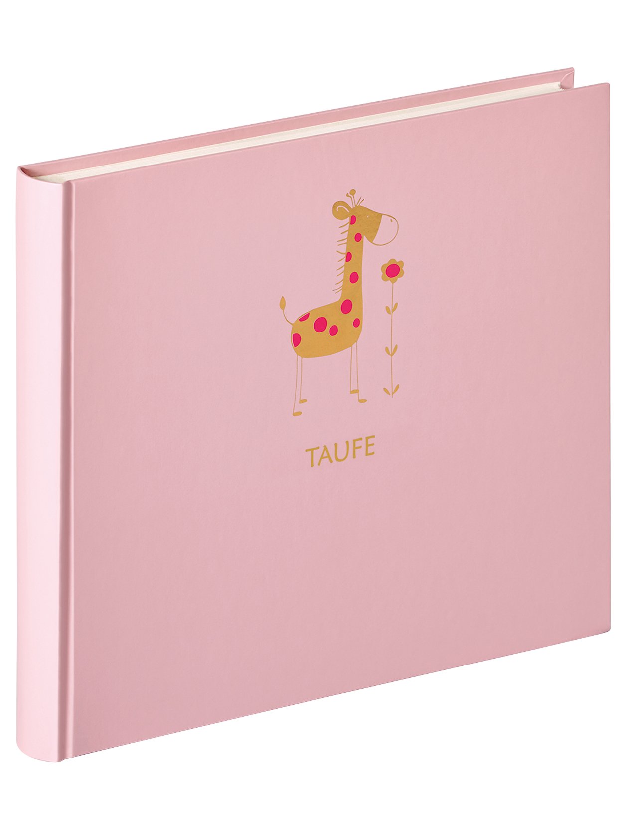 Walther design Walther Baby Album with "Meine Taufe Baby Animal, pink, 28 x 3 x 25 cm